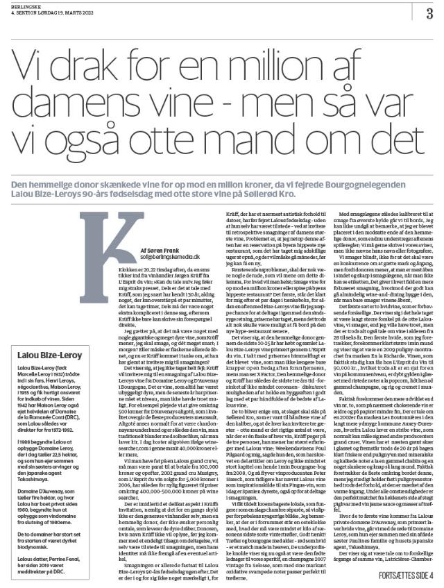 Vi drak for en million af damens vine